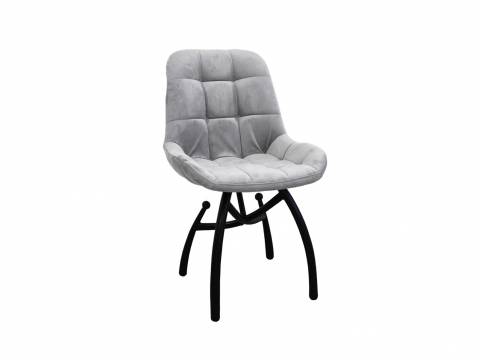 Стул Лира шарики серый, чёрные ножки