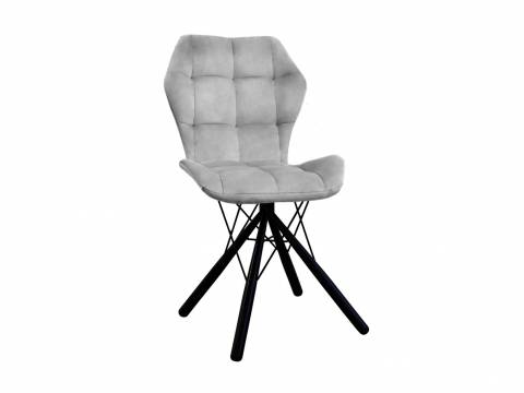 Стул Бабочка паутинка серый, чёрные ножки