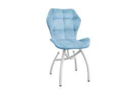 Стул Бабочка шарики небесно-серый, белые ножки