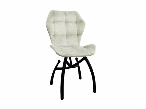 Стул Бабочка шарики бежевый, черные ножки