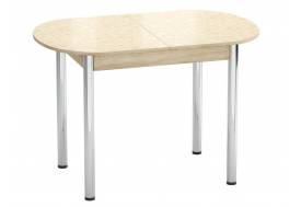 Стол раздвижной Универсальный Пластик Хром Цветы бежевые