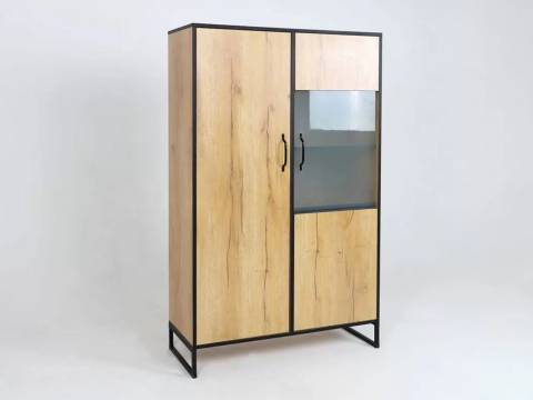 Шкаф-витрина Виртон 21 Дуб Крафт Золотой