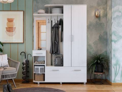 Прихожая Барселона-2 белый рамух