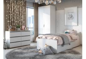 Детская Токио со шкафом Белый текстурный