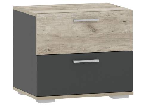 Тумба для обуви Санти НМ 013.24 Антрацит/Дуб Крафт Серый