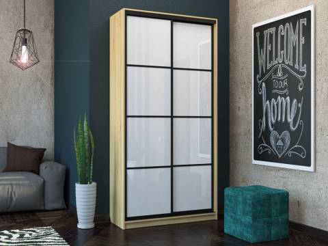 Шкаф-купе Лофт Шк12-47 1200 фасад МДФ белый глянец 3г