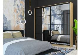 Шкаф-купе Лофт Шк24-60 2400 глубина 600 фасад зеркало 3г