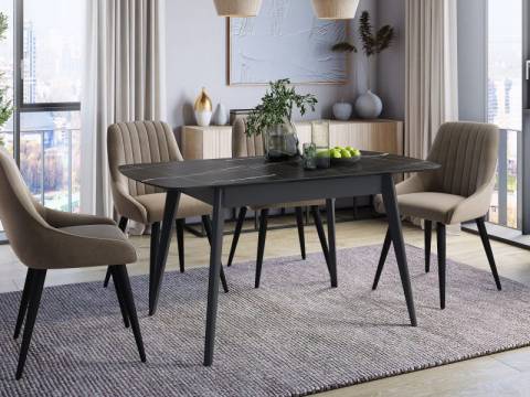 Стол раздвижной Прайм 1200/1520 Черный Тунис