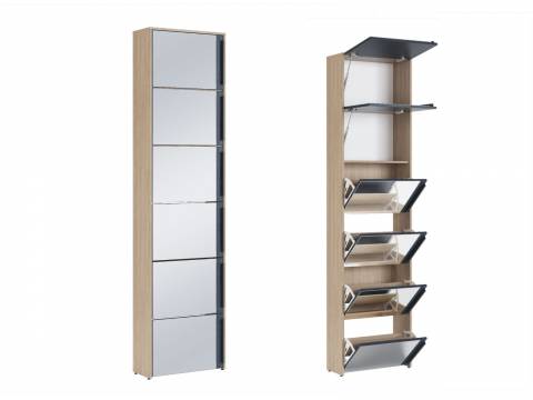 Шкаф для обуви с зеркалом Палермо мод.7