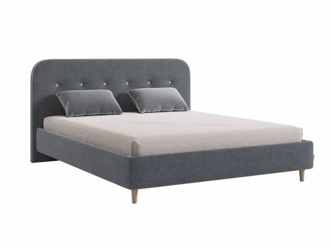 Кровать 1600 Лео велюр графит