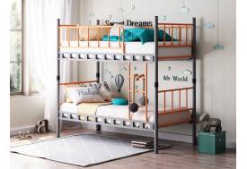 Кровать-трансформер Мальта серый с оранжевым