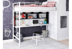 Кровать чердак с рабочей поверхностью и полкой Севилья-1.2