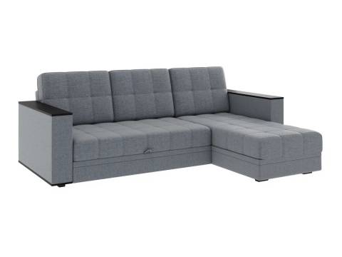 Диван угловой Атлант без столика рогожка Нептун 19 серый