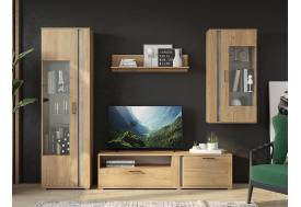 Стенка Омега Крафт золотой-Бетон