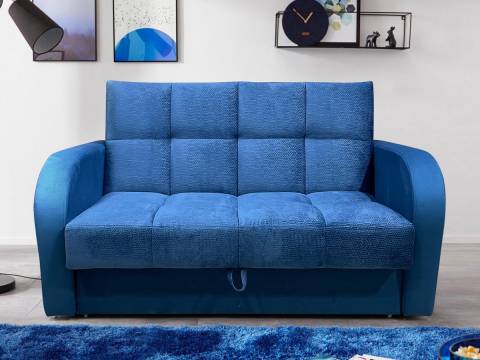 Диван Рэй Клетка 1800х2000 Vivaldi синий велюр