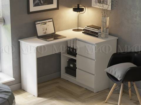 Стол угловой Челси Белый глянец