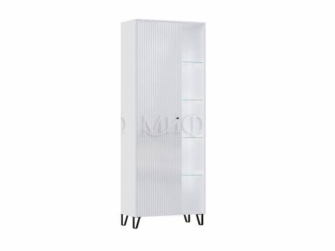 Шкаф Оливия Графит Белый Глянец холодный