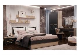 Спальня Ким Графит софт, сонома