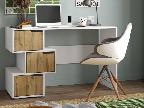 Стол компьютерный СК 11 белый, вотан