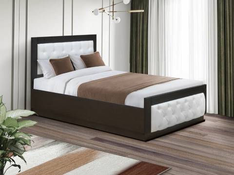 Кровать Венеция 13.2 1400 с ортопедическим основанием венге-белый