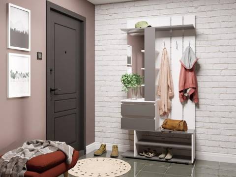 Прихожая Парус белый/графит