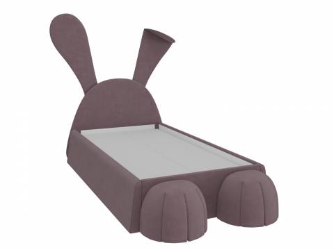 Кровать мягкая Алиса ПМ-332.30.01 с пуфиками ПМ-332.30.02 слива