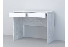 Стол Эго Ст-1 бетон светлый/белый глянец