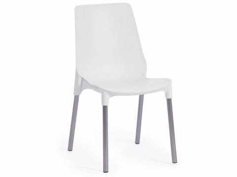 Стул Genius mod 75 белый/ножки хром