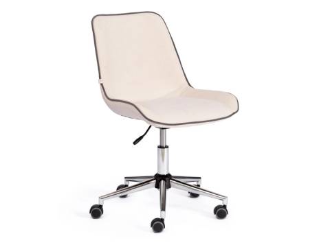 Кресло офисное Style флок молочный