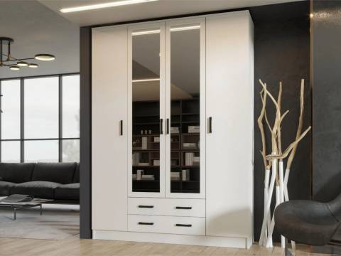 Шкаф Квадро белый гладкий