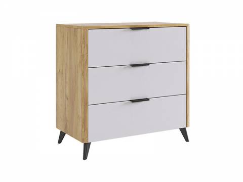 Комод Адам дуб крафт золотой/белое дерево