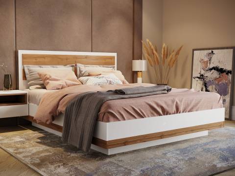 Кровать Лотос парящая 06-KR 1600 Дуб крафт