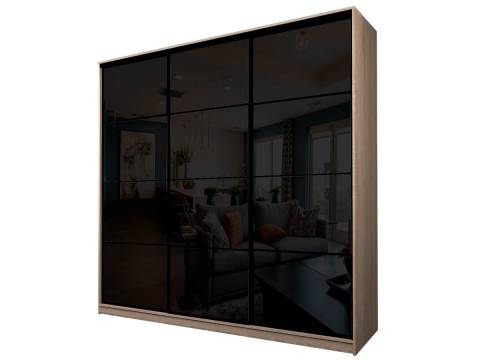 Шкаф-купе Max МШ-23-6-24-222 пленка Oracal черная