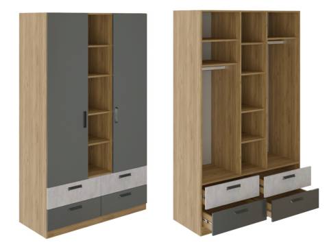 Шкаф трехсекционный Дуглас модуль 2