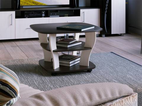 Стол журнальный Приоритет Венге/Дуб молочный