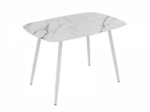 Стол раздвижной Оникс мрамор белый