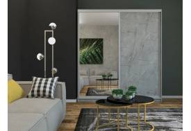 Шкаф-купе Светлана ЛДСП/зеркало Каспий светлый