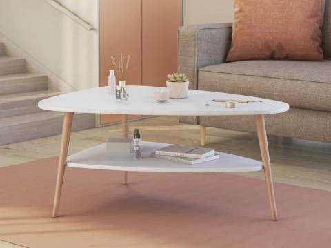 Стол журнальный Трио Белый снег