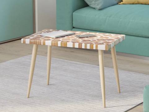 Стол журнальный Микс mini Массив Смола