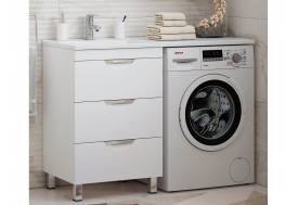 Тумба Алиот 60 напольная 3 ящика с раковиной Лакшери