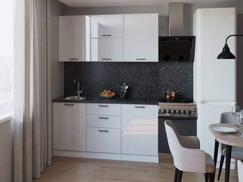 Кухонный гарнитур арт 9 Белый глянец 1800 мм