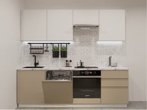 Кухонный гарнитур арт 42 Лайн Тальк Пикрит 2400 мм