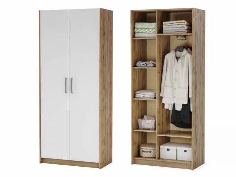 Шкаф Дарья вотан/белый глянец