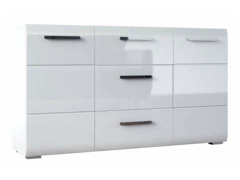Комод 3 ящика 2 двери без стекла Домино белый