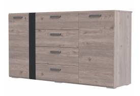 Комод 4 ящика 2 двери Бриз Дуб Нельсон