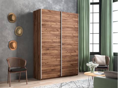 Шкаф-купе Прайм 2-х дверный 1600 два ДСП Крафт табачный