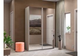 Шкаф-купе Прайм 2-х дверный 1600 два зеркала Ясень Анкор Светлый