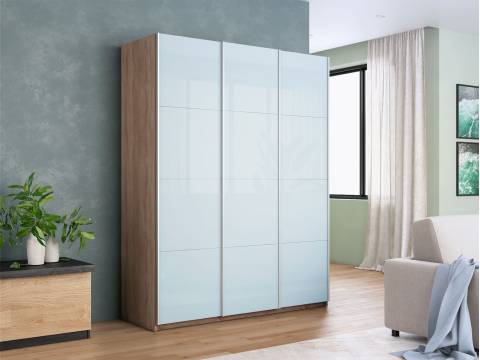 Шкаф-купе Прайм 3-х дверный 2100 три стекла белые Сонома