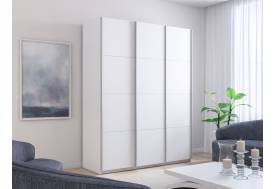 Шкаф-купе Прайм Широкий 3-х дверный три ДСП Белый Снег