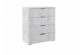 Комод 4 ящика Осло М05 ручка торцевая Цемент светлый
